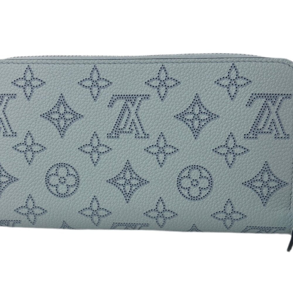 Louis Vuitton Monogram Mahina Zippy  Blue Wallet-NIB